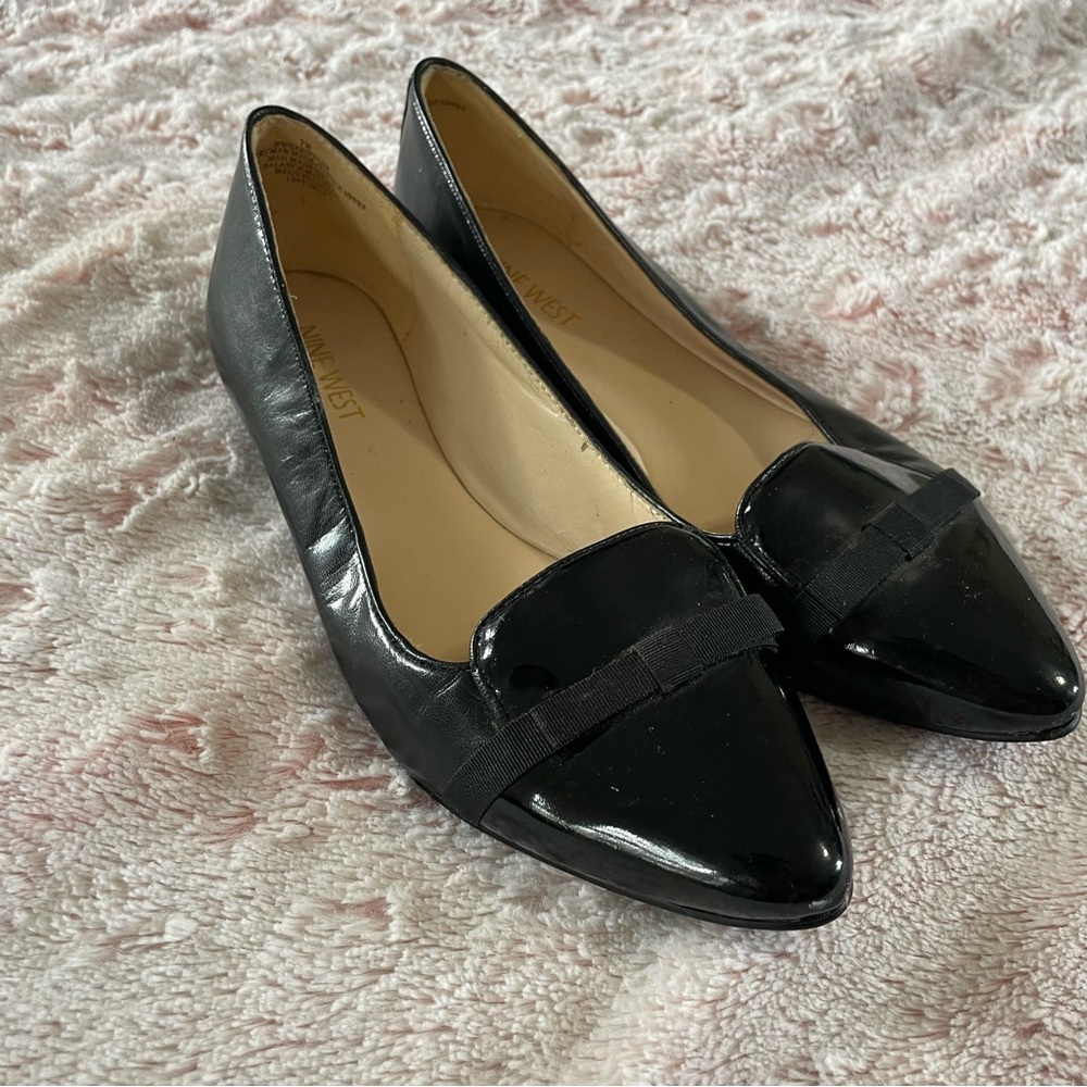 Size 7 Black Nine West Ballet Flats